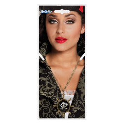 Pirátsky náhrdelník s lodným kormidlom